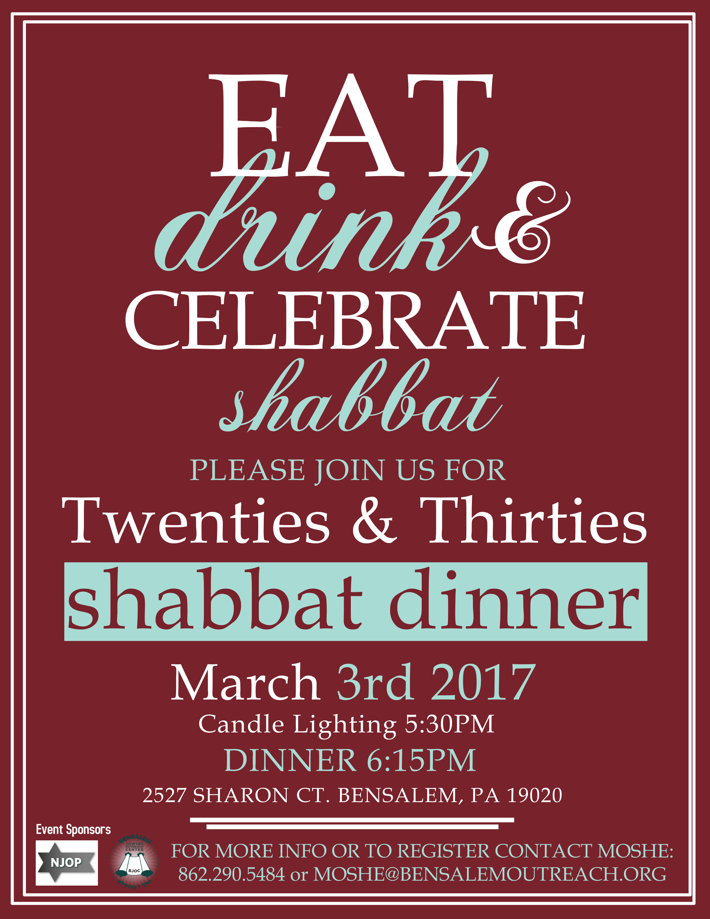 Shabbat Across America- 20's and 30's Shabbat Dinner