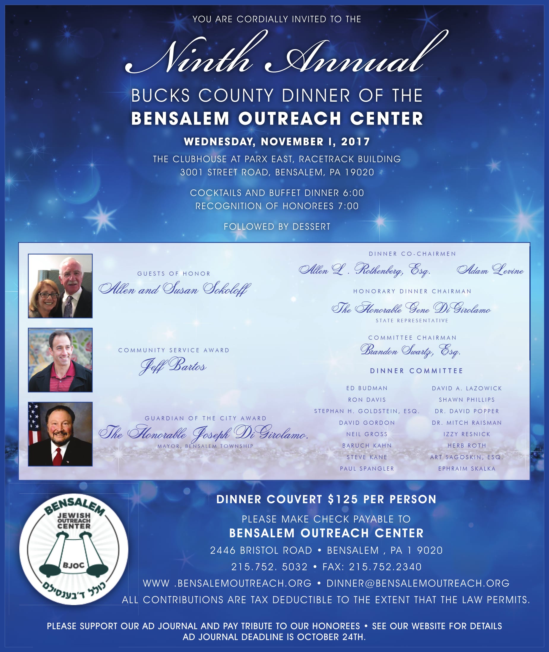 BJOC Ninth Annual Bucks County Dinner