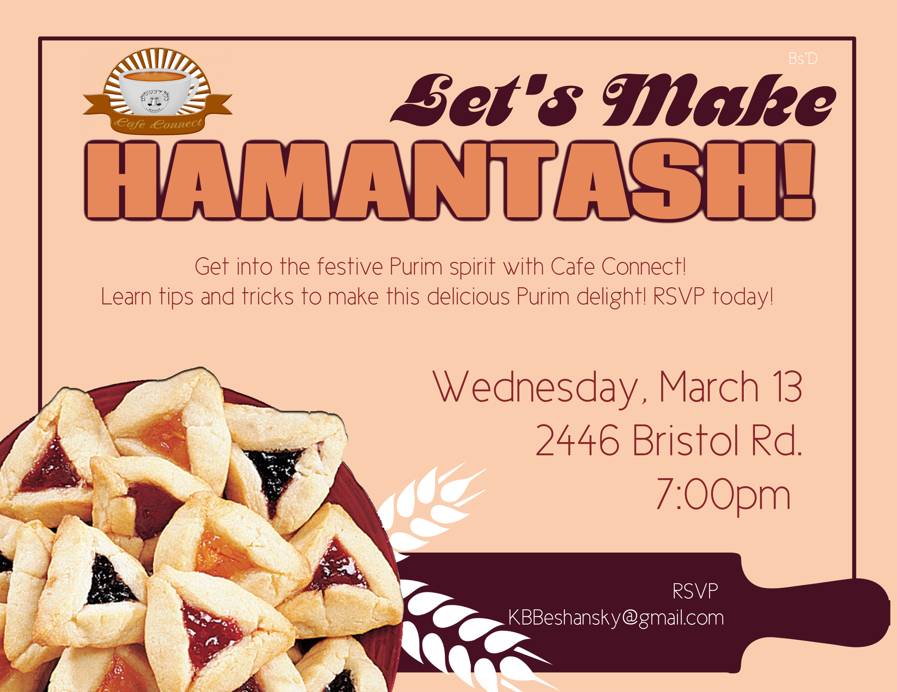 Cafe Connect Hamantash Bake