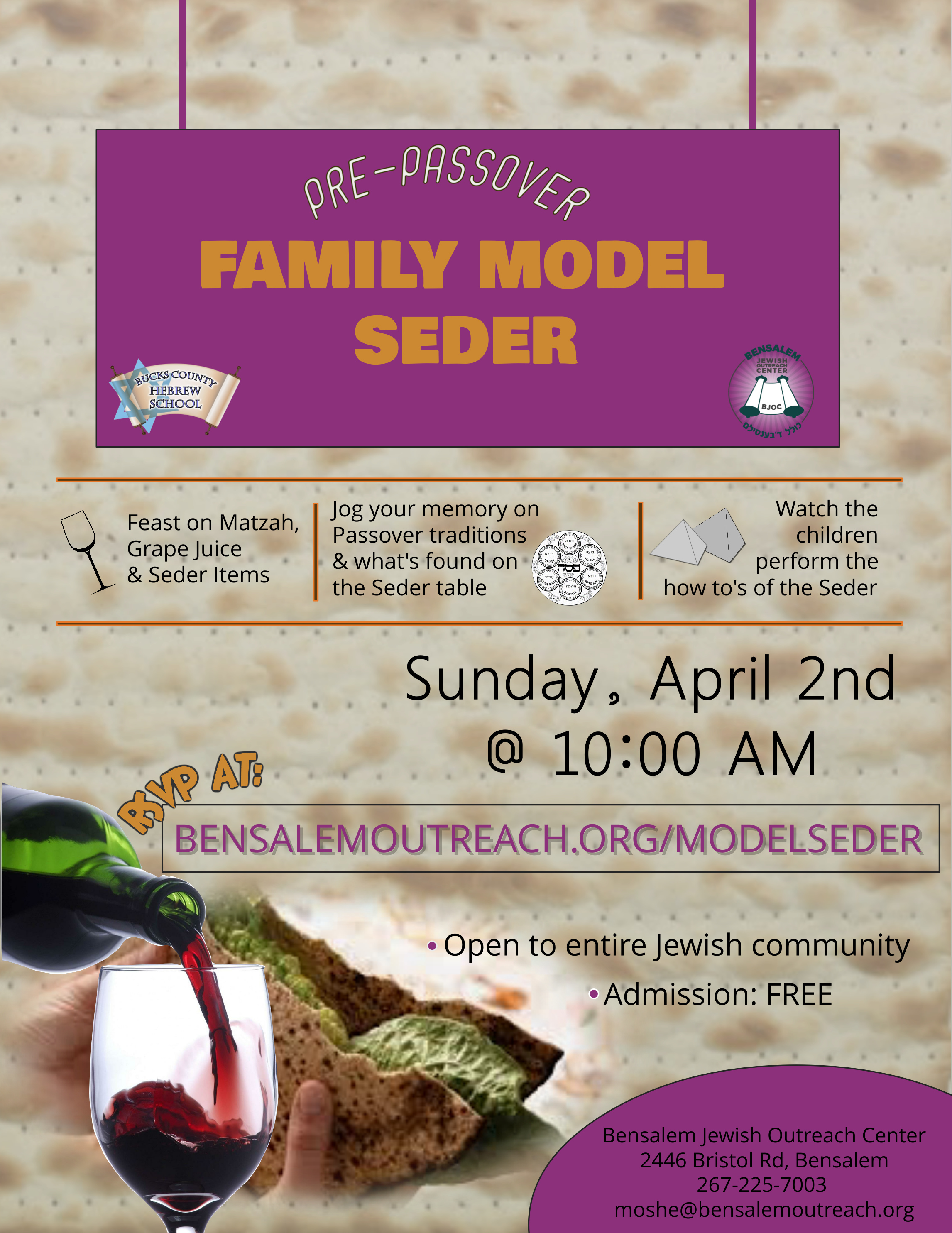 BJOC and BCHS Model Seder