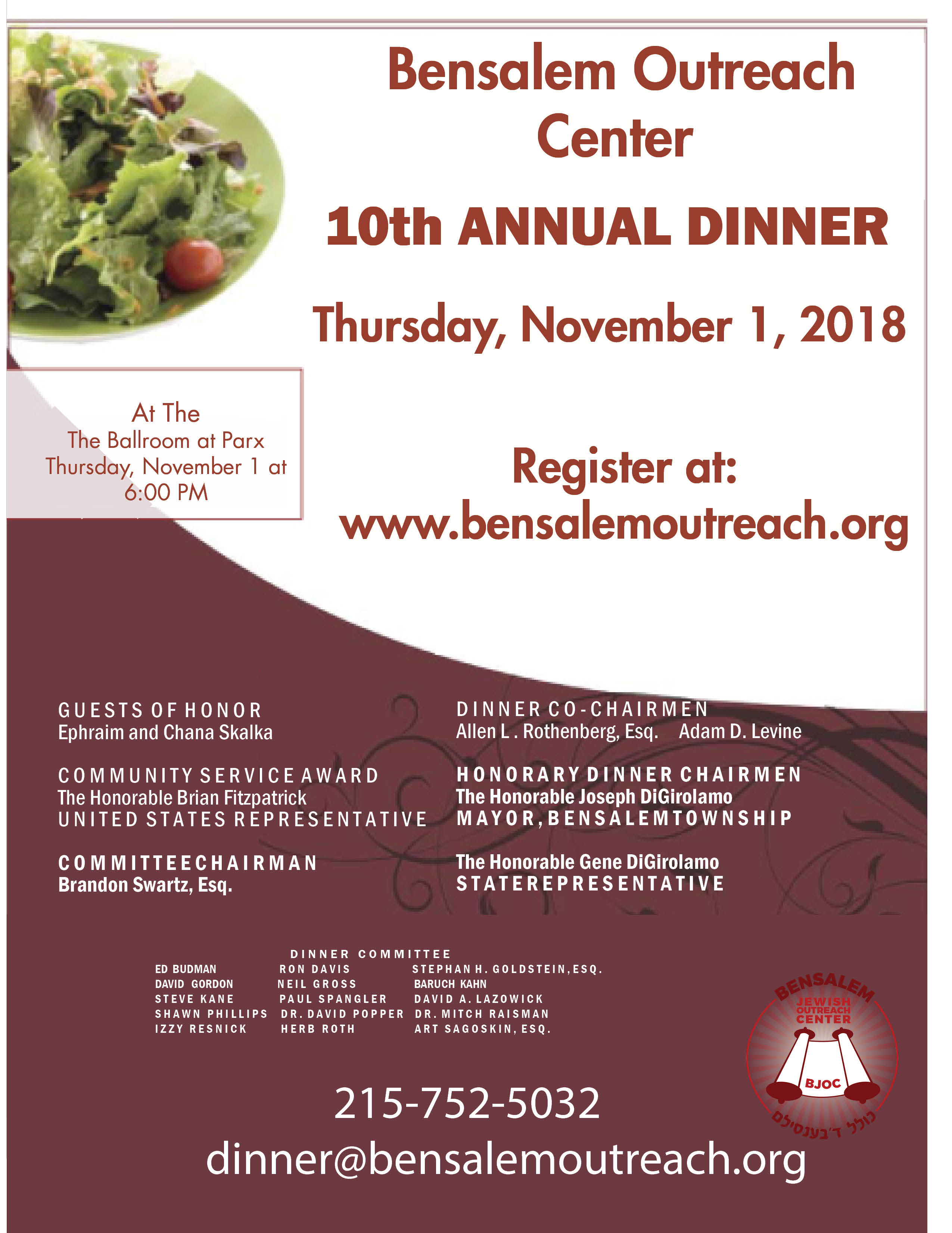 BJOC Tenth Annual Bucks County Dinner