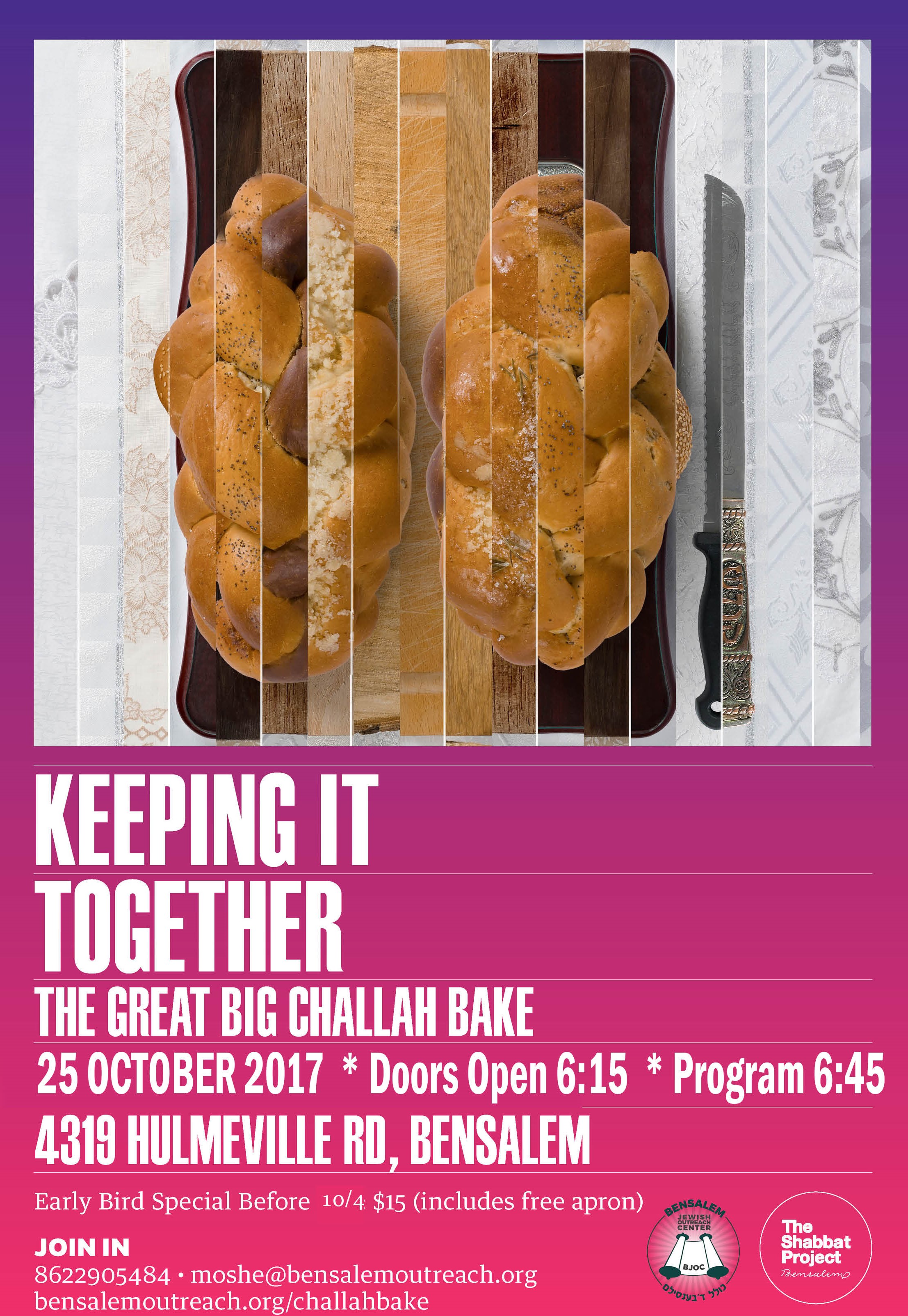 The Bucks County and Greater Philadelphia Great Big Challah Bake