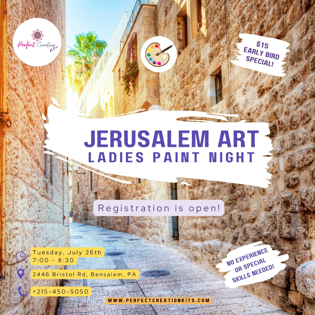 Jerusalem Paint Night with CraftsMates