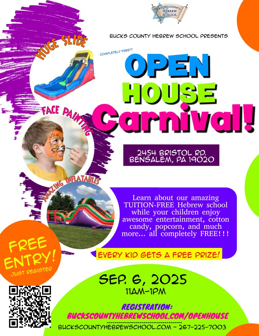 Bucks County Hebrew School FREE Open House Carnival
