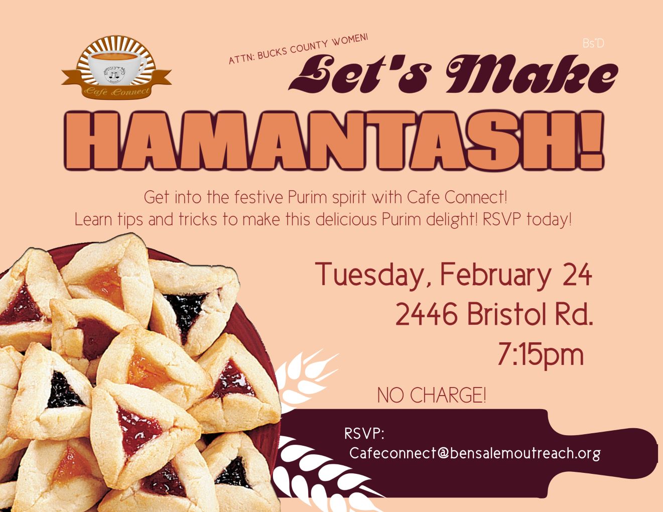 Cafe Connect Hamantash Bake