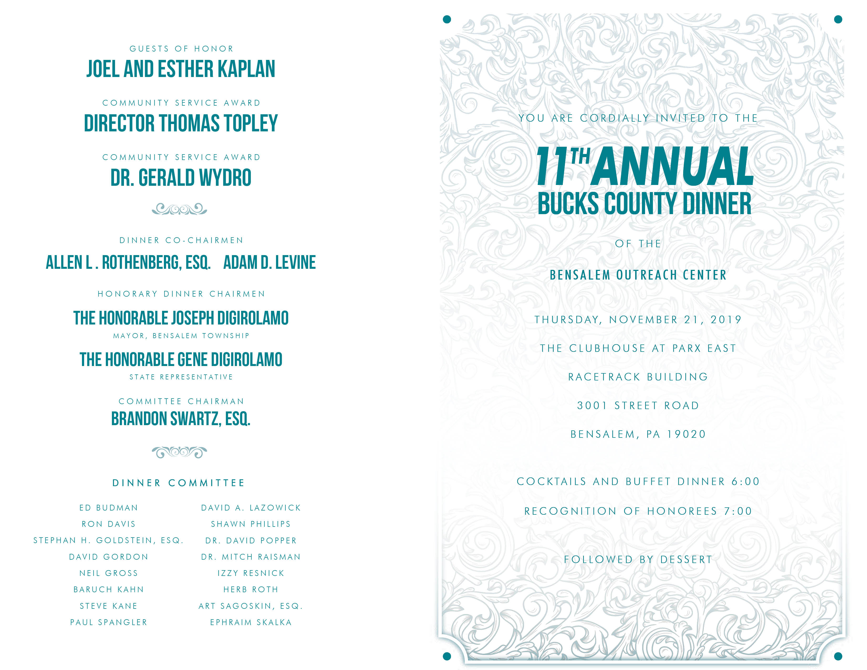 BJOC 11th Annual Bucks County Dinner