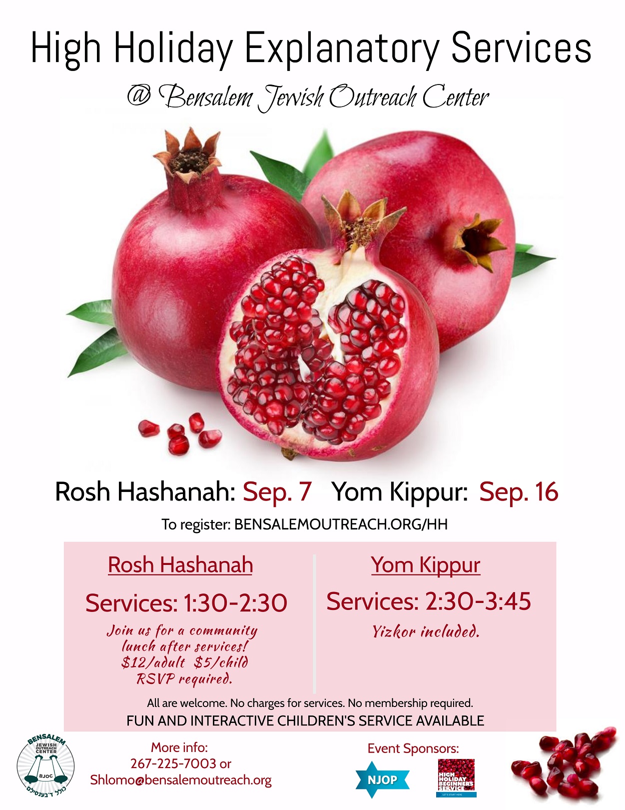 High Holiday's Explanatory Services