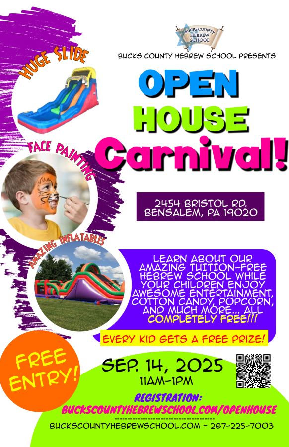 Bucks County Hebrew School FREE Open House Carnival