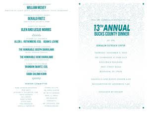 BJOC Thirteenth Annual Bucks County Dinner